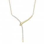 14K YELLOW GOLD DIAMOND Y LARIAT NECKLACE