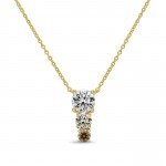 14K YELLOW GOLD EMBERLIGHT BROWN DIAMOND PENDANT WITH CHAIN
