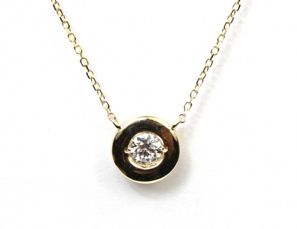 14K YELLOW GOLD DIAMOND PENDANT