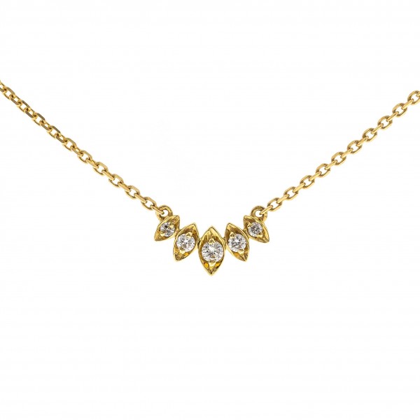 14K YELLOW GOLD DIAMOND NECKLACE