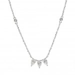 14K WHITE GOLD PEAR DIAMOND PENDANT