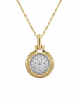 14K YELLOW GOLD PAVE DIAMOND PENDANT