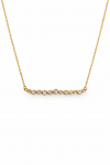 14K YELLOW GOLD DIAMOND BAR NECKLACE