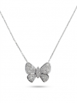 14K WHITE GOLD DIAMOND BUTTERFLY PENDANT