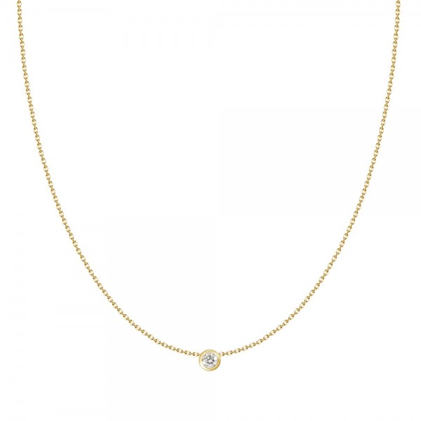 14K YELLOW GOLD DIAMOND BEZEL PENDANT .50CT