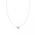 14K YELLOW GOLD DIAMOND SOLITAIRE PENDANT .21CT