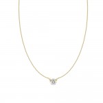 14K YELLOW GOLD DIAMOND SOLITAIRE PENDANT .30CT