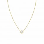 14K YELLOW GOLD DIAMOND .19CT HEXAGON PENDANT