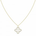 14K YELLOW GOLD DIAMOND NECKLACE .10CTW