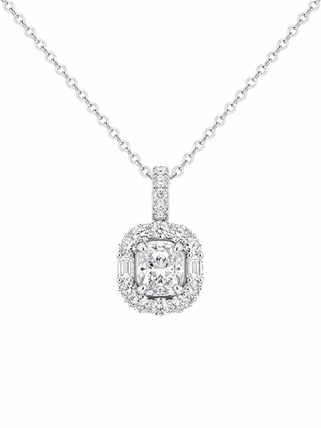 14K WHITE GOLD DIAMOND PENDANT