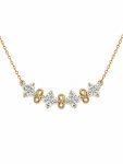 14K YELLOW GOLD DIAMOND BAR NECKLACE