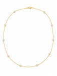 14K YELLOW GOLD DIAMOND STATION NECKLACE