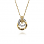 14K TWO TONE DIAMOND BUJUKAN PENDANT