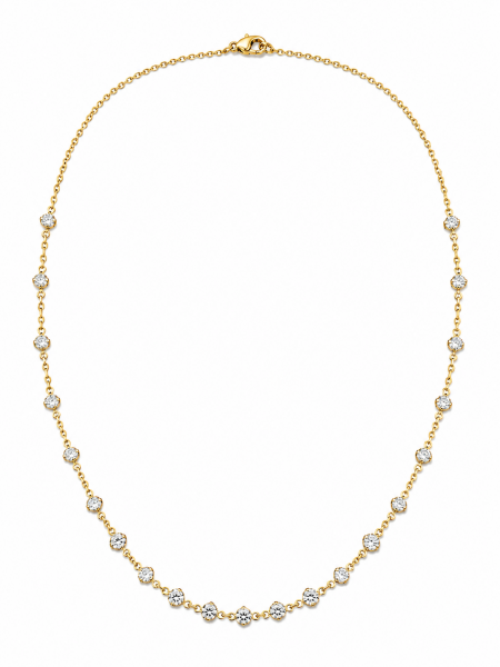 14K YELLOW GOLD  MULTI-DIAMOND CHAIN