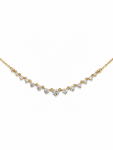 14K YELLOW GOLD GRADUATED DIAMOND NECKLACE