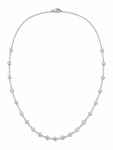 14K WHITE GOLD MULTI DIAMOND NECKLACE