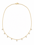 14K YELLOW GOLD DIAMOND DANGLE PENDANT