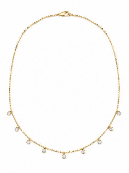 14K YELLOW GOLD DIAMOND DANGLE PENDANT