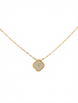 14K YELLOW GOLD PAVE DIAMOND PENDANT