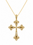 10K YELLOW GOLD DIAMOND CROSS
