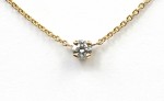 14K YELLOW GOLD SOLITAIRE PENDANT