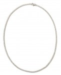 14K WHITE GOLD DIAMOND TENNIS NECKLACE 5.03CTW