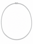 14K WHITE GOLD DIAMOND RIVIERA NECKLACE