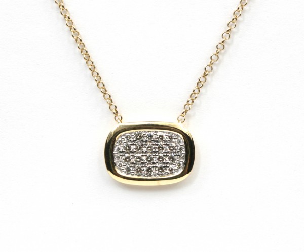 14KTT PAVE DIAMOND PENDANT