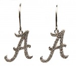 14K WHITE GOLD DIAMOND SPIRIT A EARRINGS