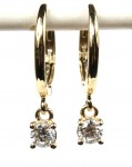 14K YELLOW GOLD DIAMOND DROP EARRINGS