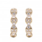 14K YELLOW GOLD DIAMOND EARRINGS