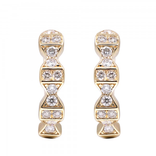 14K YELLOW GOLD DIAMOND EARRINGS