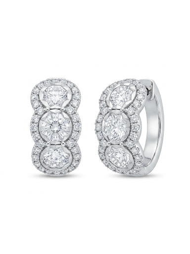14K WHITE GOLD DIAMOND EARRINGS