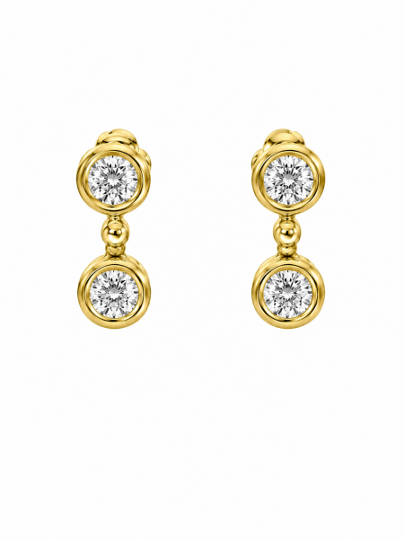 14K YELLOW GOLD DIAMOND EARRINGS