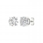 LAB GROWN DIAMOND 14K WHITE GOLD STUD EARRINGS 4.12CTW