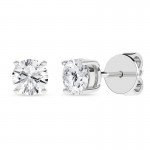 LAB GROWN DIAMOND 14K WHITE GOLD STUD EARRINGS 1.56CTW