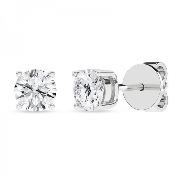LAB GROWN DIAMOND 14K WHITE GOLD STUD EARRINGS 1.56CTW