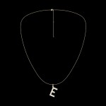 LAB GROWN 14K YELLOW GOLD INITIAL E NECKLACE .50CTW