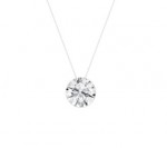 LAB GROWN 14K WHITE GOLD SOLITAIRE PENDANT