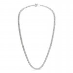 14K WHITE GOLD LAB GROWN DIAMOND STRAIGHT LINE TENNIS NECKLACE