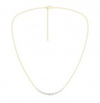 14K YELLOW GOLD LAB GROWN GRADUATED DIAMOND  NECKLACE 1CTW