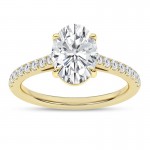 LAB GROWN 14K YELLOW GOLD 2.28CTW OVAL ENGAGEMENT RING