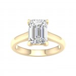 LAB GROWN 14K YELLOW GOLD 3.03CTW SOLITAIRE ENGAGMENT RING