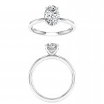 LAB GROWN DIAMOND 14K WHITE GOLD OVAL ENGAGEMENT RING