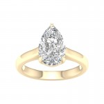 LAB GROWN PEAR SOLITAIRE ENGAGEMENT RING 3.01CT