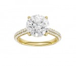 14K YELLOW GOLD LAB GROWN DIAMOND ENGAGEMENT RING
