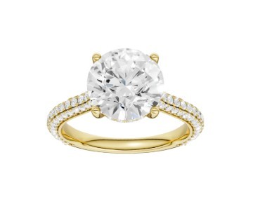 14K YELLOW GOLD LAB GROWN DIAMOND ENGAGEMENT RING