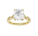 14K YELLOW GOLD LAB GROWN DIAMOND ENGAGEMENT RING