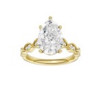 14K YELLOW GOLD DIAMOND MARQUISE ENGAGEMENT RING