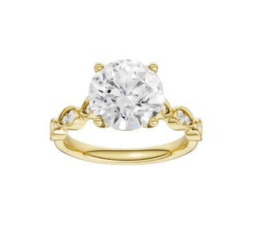 14K YELLOW GOLD LAB GROWN DIAMOND ENGAGEMENT RING